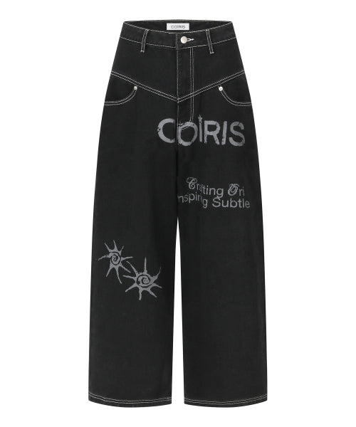 TEE LOGO TEE PANTS UNISEX BLACK