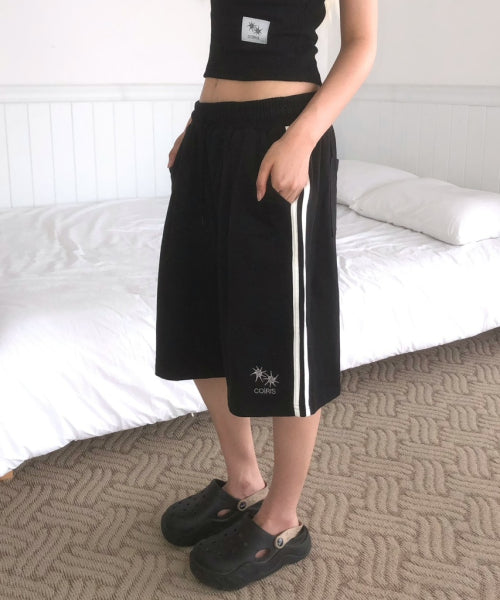 SIDE LINE PANTS - 2 COLORS BLACK