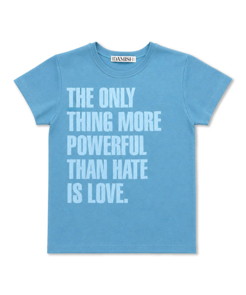 SILKET COTTON LETTERING SLIM TEE - 5 COLORS BLUE