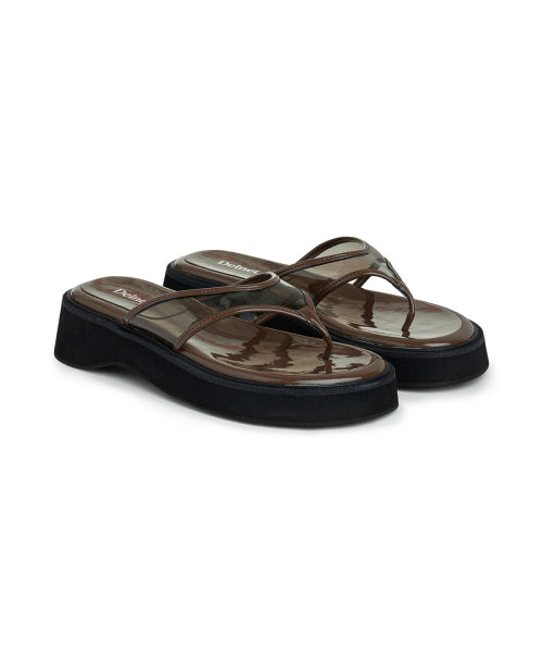 JELLY FLIP FLOP - 6 COLORS BROWN