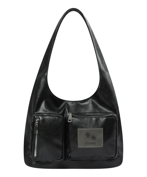 TEE POCKET SHOULDER BAG - 2 COLORS BLACK