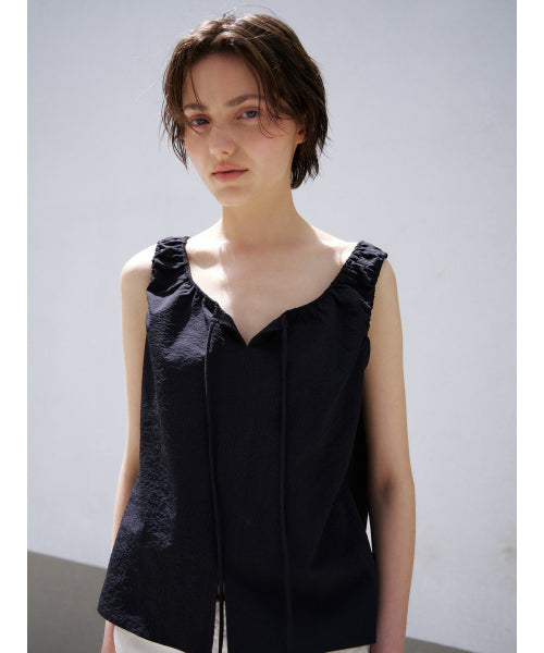 BREEZE TIE BLOUSE - 2 COLORS BLACK