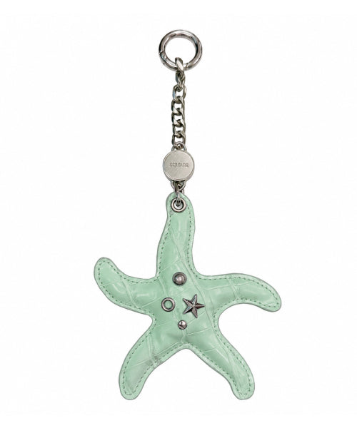 STUDDED STARFISH KEYRING BAG - 3 COLORS GREEN APPLE