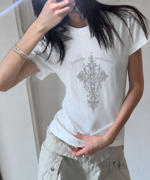CROSS T-SHIRT - 2 COLORS WHITE