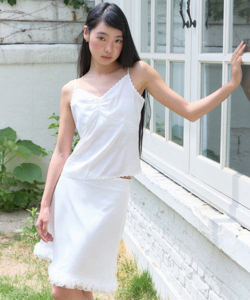 MARGARIN FINGERS UNICORN STITCH SLEEVELESS - 2 COLORS WHITE