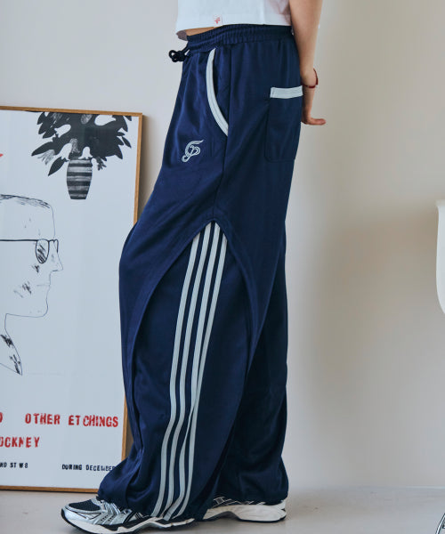 CURVED LINE TRACK PANTS - 2 COLORS NAVY