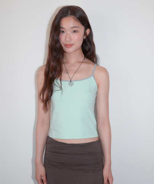 HOMEBODY THINGS CONTRAST STRAP SLEEVELESS - 2 COLORS GREEN