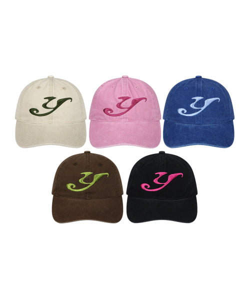 LOGO WASHED BALL CAP - 5 COLORS BLACK