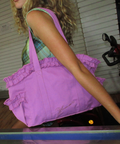 CAMP FRILL BAG (CHARCOAL) - 2 COLORS PINK