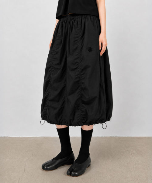 SHIRRING SKIRT BLACK