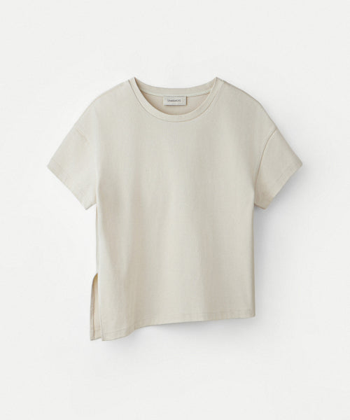 ASYMMETRIC HEM T SHIRTS_CHARCOAL - 2 COLORS AS SHOWN