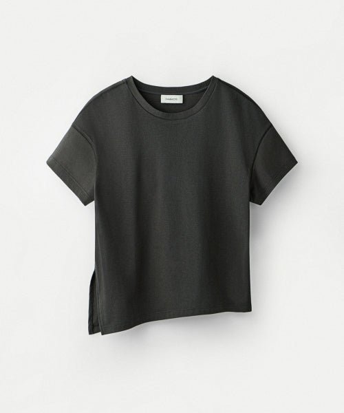 ASYMMETRIC HEM T SHIRTS_CHARCOAL - 2 COLORS CHARCOAL
