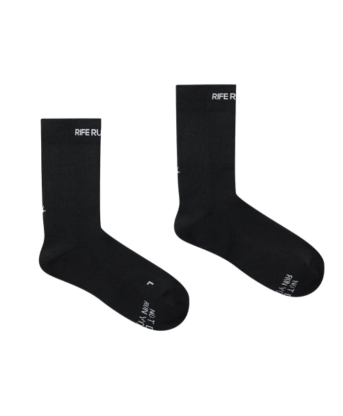 TECHNICAL CORE CUSHIONING RUNNING SOCKS - 2 COLORS BLACK