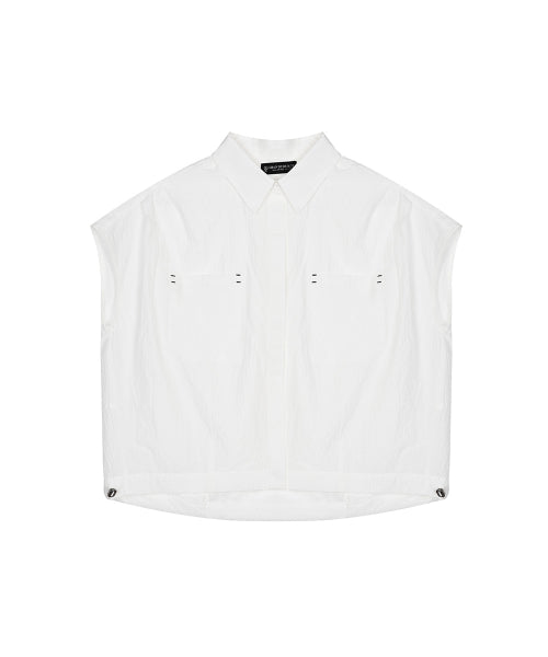 EVE BARTACK BLOUSE - 2 COLORS WHITE