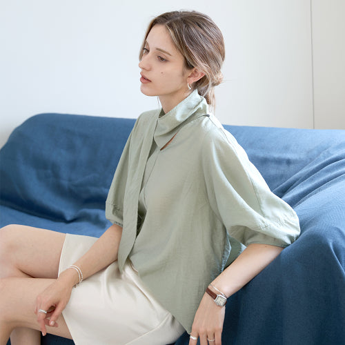 BLOUSE - 2 COLORS KHAKI