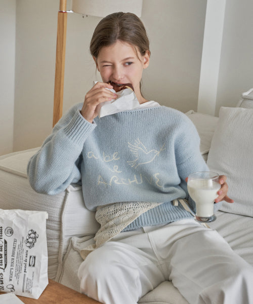 [2COLOR] KNIT - 2 COLORS IVORY