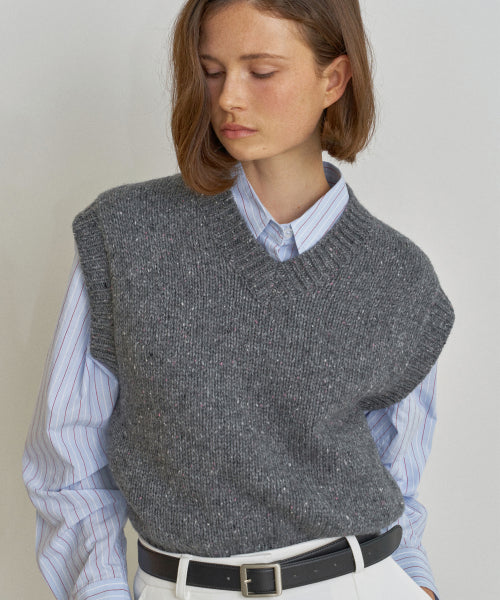 [3COLOR] V KNIT - 3 COLORS IVORY
