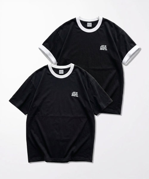 RINGER SHORT SLEEVE TEE - 4 COLORS BLACK