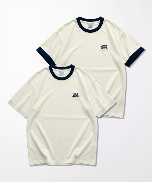 RINGER SHORT SLEEVE TEE - 4 COLORS CREAM