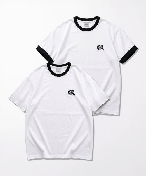 RINGER SHORT SLEEVE TEE - 4 COLORS WHITE