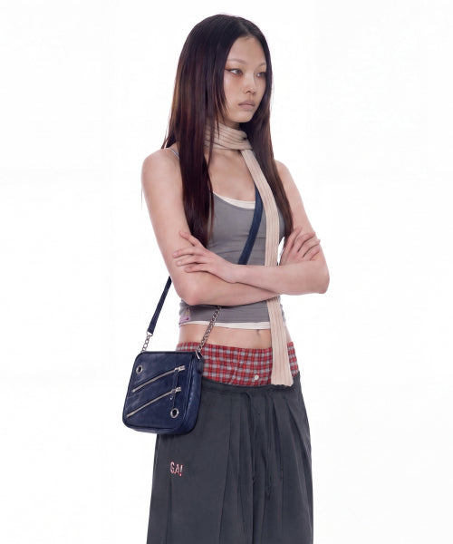 DUSK MINI CROSSBODY BAG - 3 COLORS DEEP BLUE