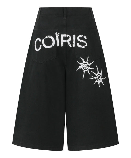BACK TEE LOGO PANTS UNISEX - 2 COLORS BLACK