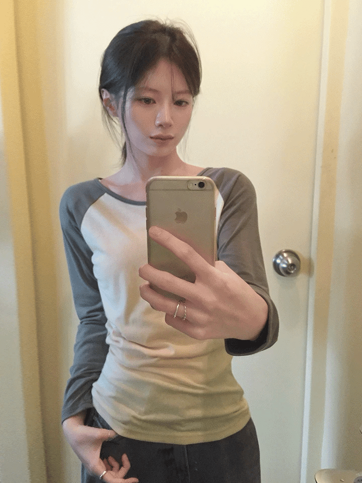 TWO-L COLOR-BLOCK RAGLAN TEE - 5 COLORS