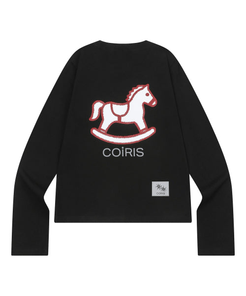 GRAPHIC LONG SLEEVE TEE - 4 COLORS BLACK
