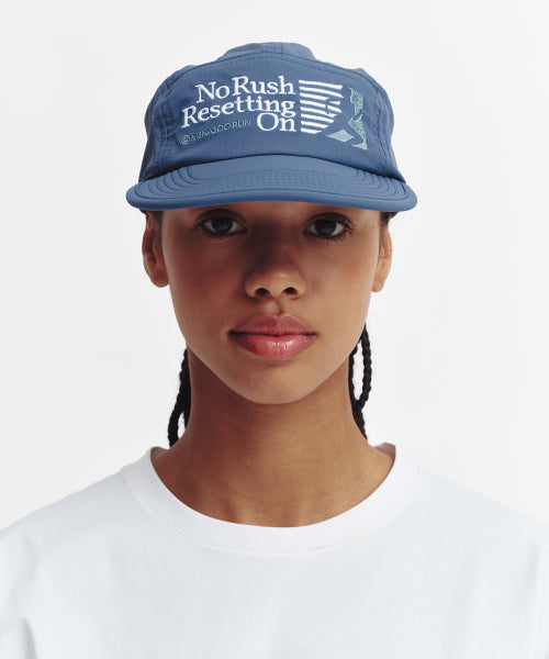 RUNNING SPORTS NO RUSH SHORT BRIM CAP - 5 COLORS BLUE
