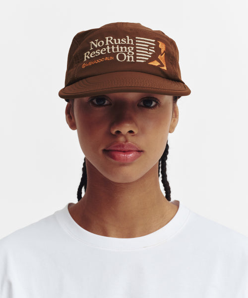 RUNNING SPORTS NO RUSH SHORT BRIM CAP - 5 COLORS BROWN