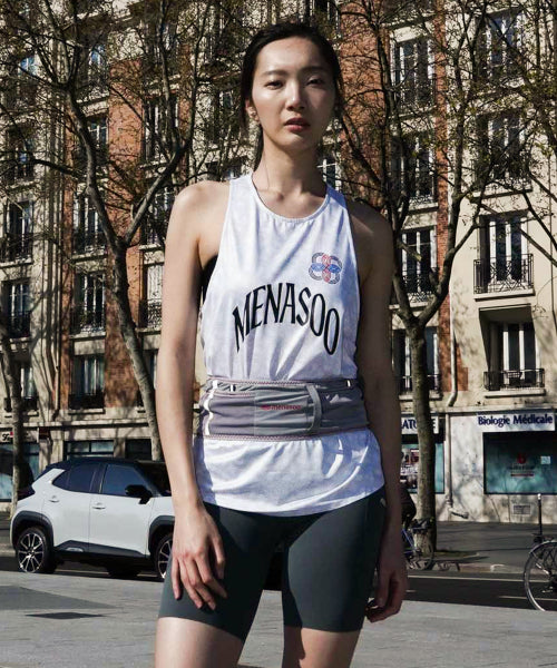 UNISEX ICON RUNNING SINGLET - 4 COLORS WHITE