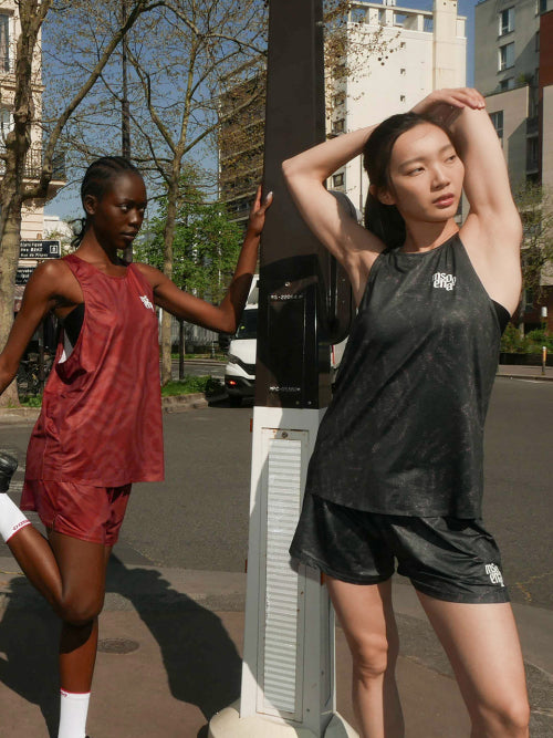 UNISEX PACE TRACE SINGLET - 6 COLORS BLACK
