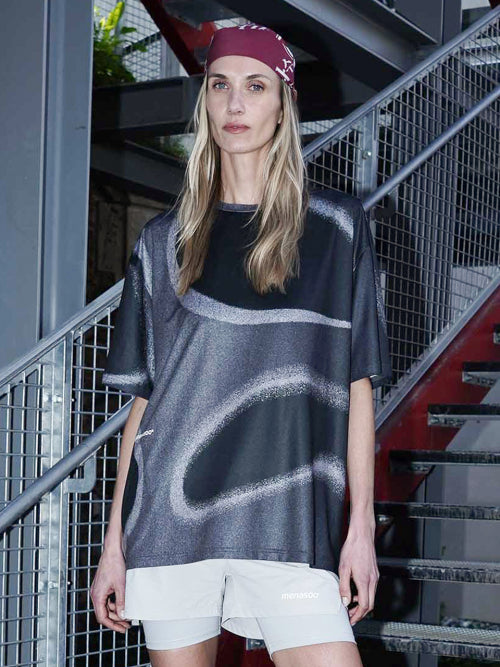 UNISEX FLOW GRAPHIC OVERSIZED T SHIRT - 3 COLORS BLACK