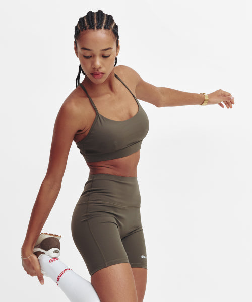 CROSS STRAP BRA TOP - 4 COLORS KHAKI