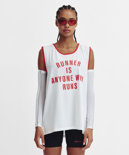 MESH RUNNER CLUB SLEEVELESS TOP - 5 COLORS WHITE