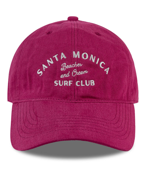 SANTA MONICA COTTON BALL CAP-RED - 12 COLORS AS SHOWN