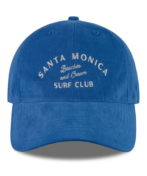 SANTA MONICA COTTON BALL CAP-RED - 12 COLORS BLUE