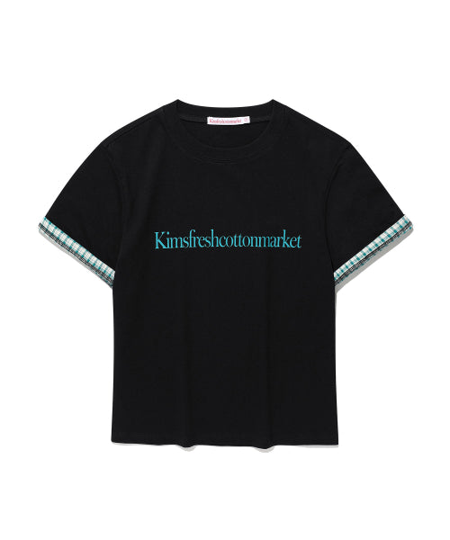 KIMS SLEEVE ROLL UP T-SHIRT - 3 COLORS BLACK