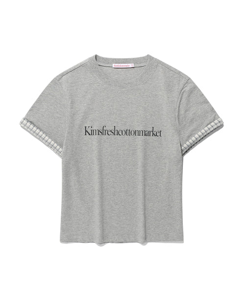 KIMS SLEEVE ROLL UP T-SHIRT - 3 COLORS GREY