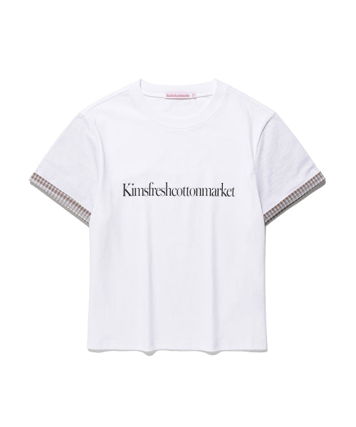 KIMS SLEEVE ROLL UP T-SHIRT - 3 COLORS WHITE