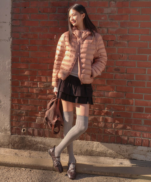 WOMENS SHEER HOODED LIGHT DOWN JACKET #韓韶禧同款! - 8 COLORS PINK