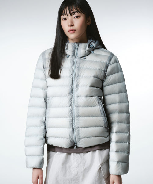 WOMENS SHEER HOODED LIGHT DOWN JACKET #韓韶禧同款! - 8 COLORS BLUE