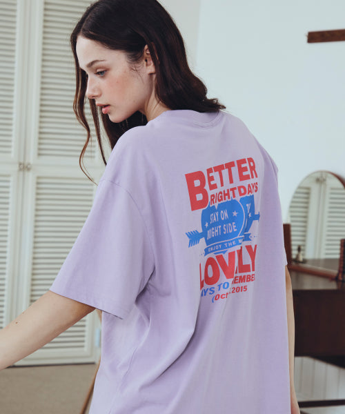 DAY SHORT SLEEVE TEE - 3 COLORS LAVENDER