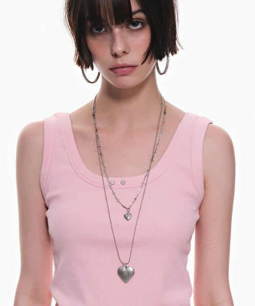 KEEPSAKE HEART NECKLACE SILVER