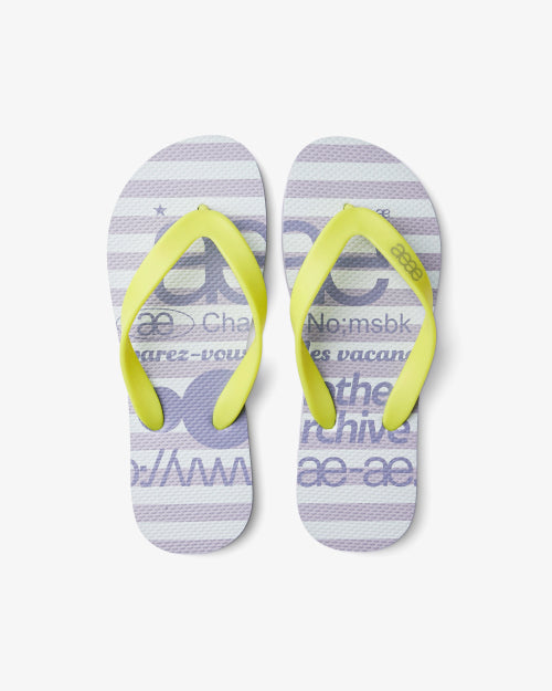 WEB LOGO STRIPE FLIP FLOP - 4 COLORS LAVENDER