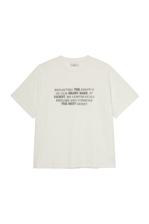DEINET LETTERING T SHIRTS - 5 COLORS WHITE