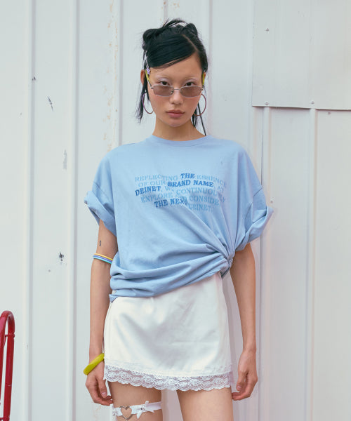 DEINET LETTERING T SHIRTS - 5 COLORS SKY BLUE