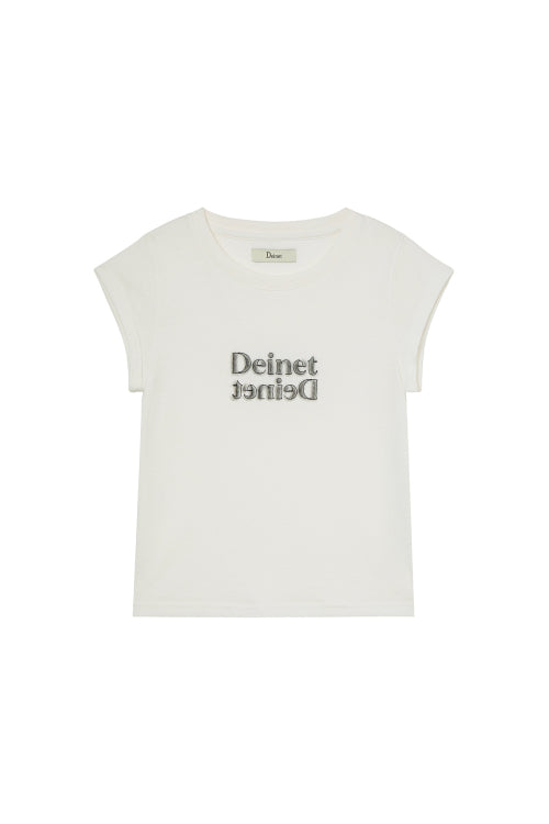 BRUSHED STITCH POINT PETIT T SHIRT - 3 COLORS WHITE