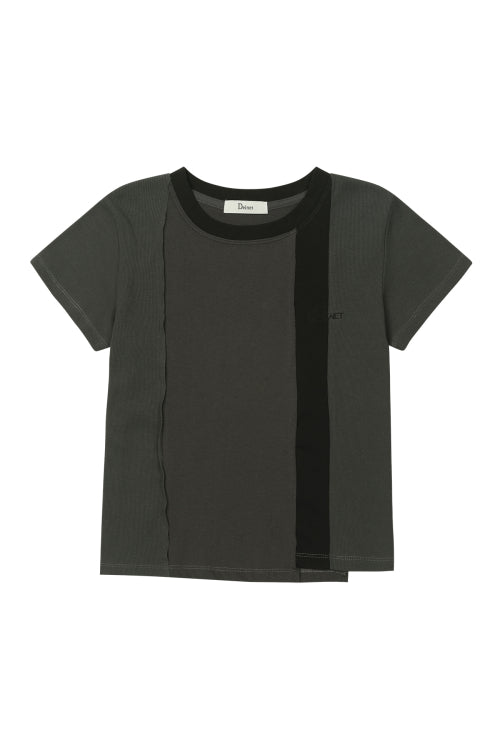 CONTRAST T SHIRT - 3 COLORS CHARCOAL