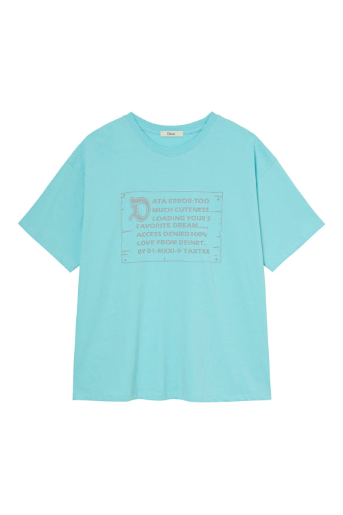 D LETTERING GRAPHIC OVERSIZED T SHIRT - 5 COLORS MINT